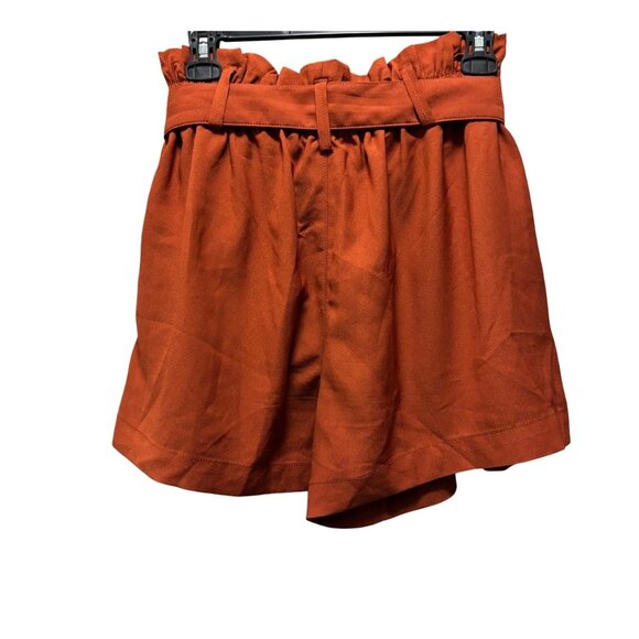 Madewell Womens Rust Paperbag Waist Shorts With Tie Belt Size 6 - Picture 4 of 6